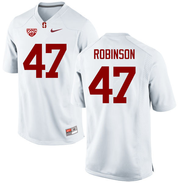 Men Stanford Cardinal #47 Alex Robinson College Football Jerseys Sale-White